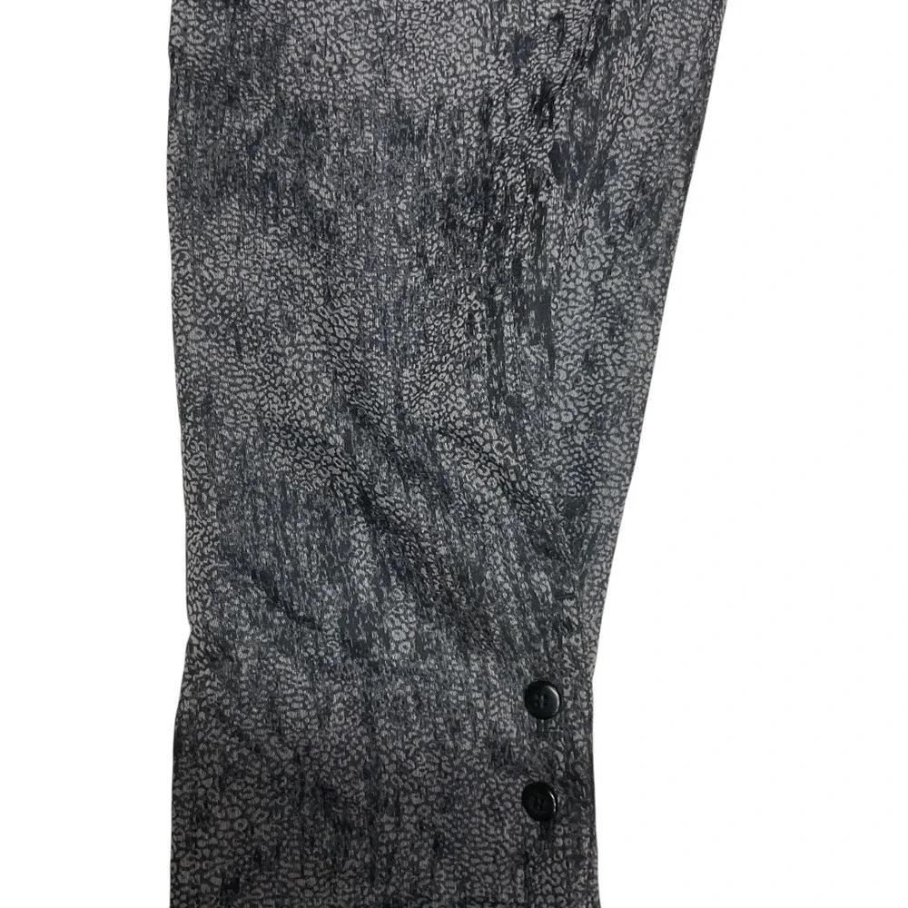 Emporio Armani Main Line Metallic Jacquard Pants S/M Silver Black NWT $495‎